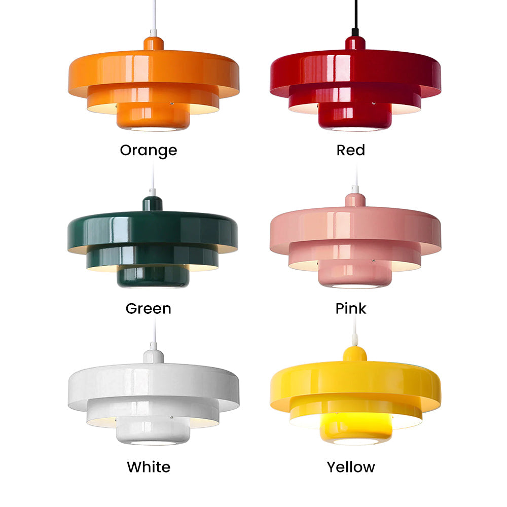 Orange Retro Single Head Iron Pendant Light