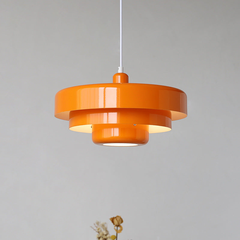 Orange Retro Single Head Iron Pendant Light