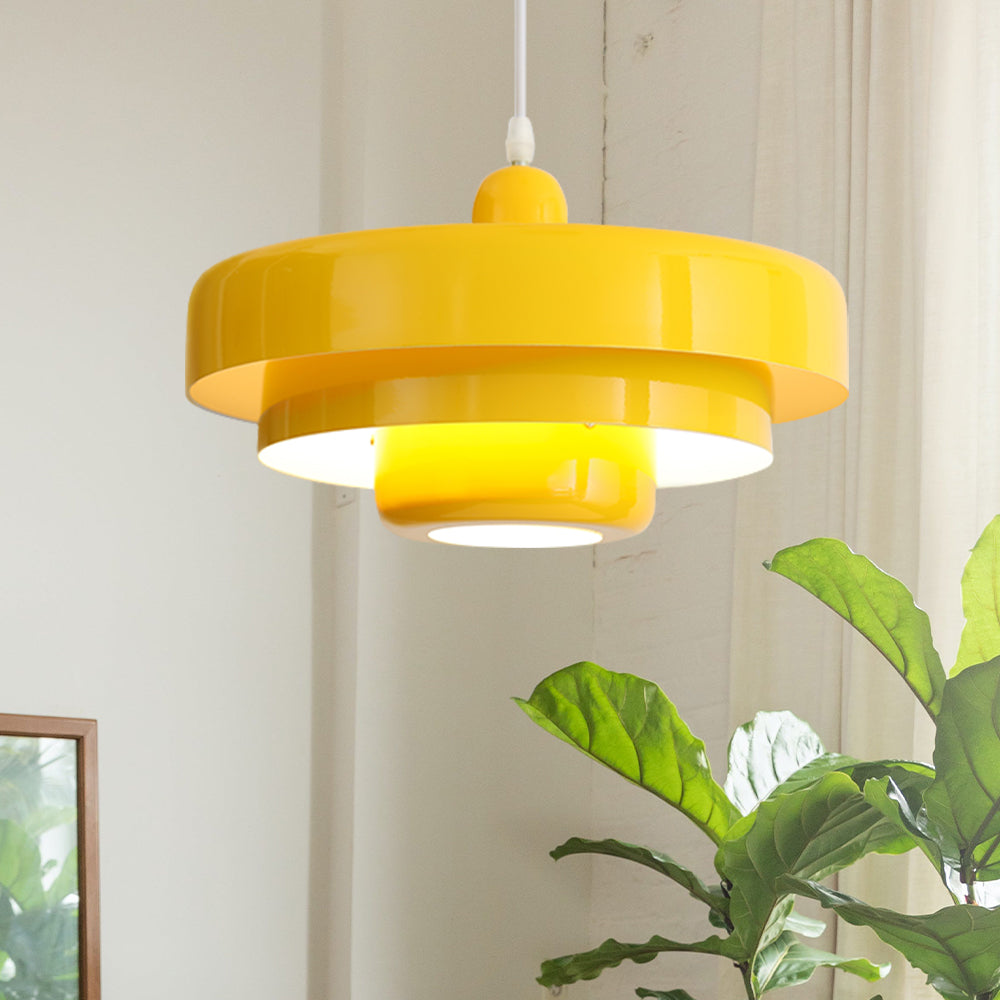 Orange Retro Single Head Iron Pendant Light