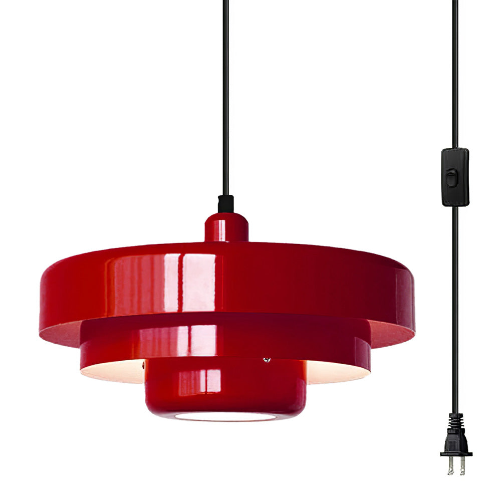 Orange Retro Single Head Iron Pendant Light