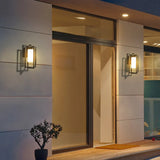 Rectangular Frame Cylindrical Outdoor Wall Lights