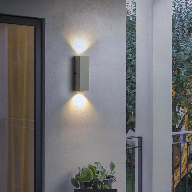 White Square Outdoor Up and Down Lights