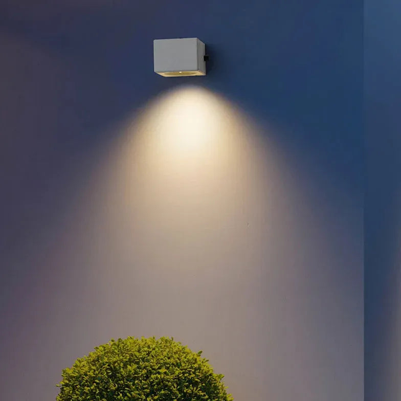 White Square Outdoor Up and Down Lights