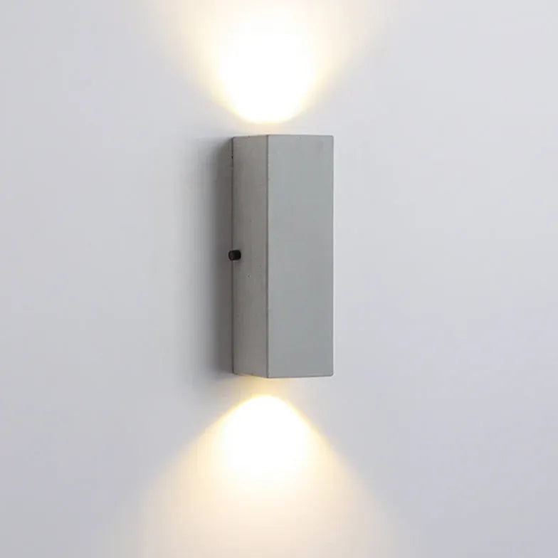 White Square Outdoor Up and Down Lights