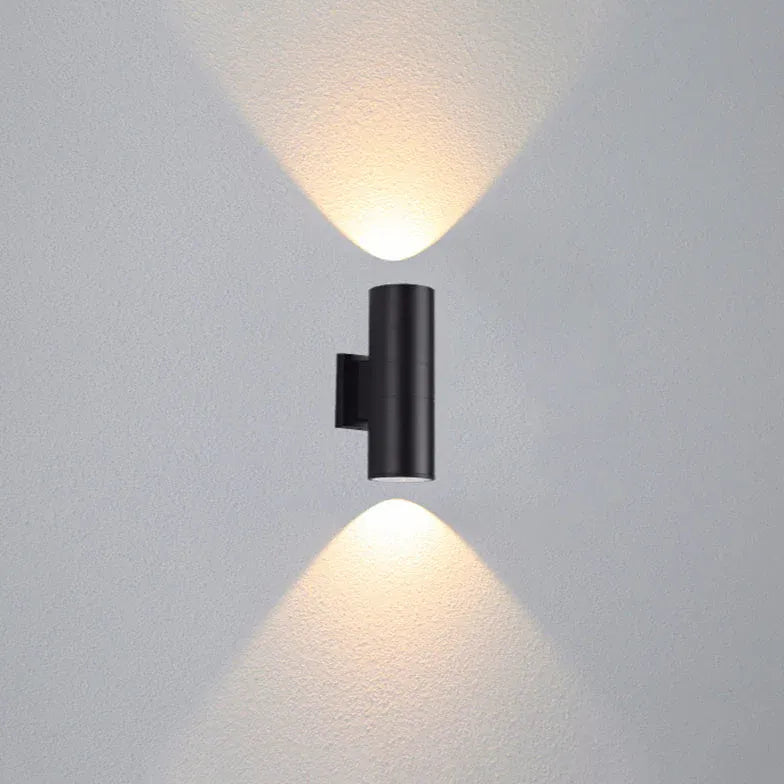 up and down outdoor wall lights black