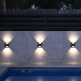 Anthracite Rectangular Outdoor Up and Down Wall Lights