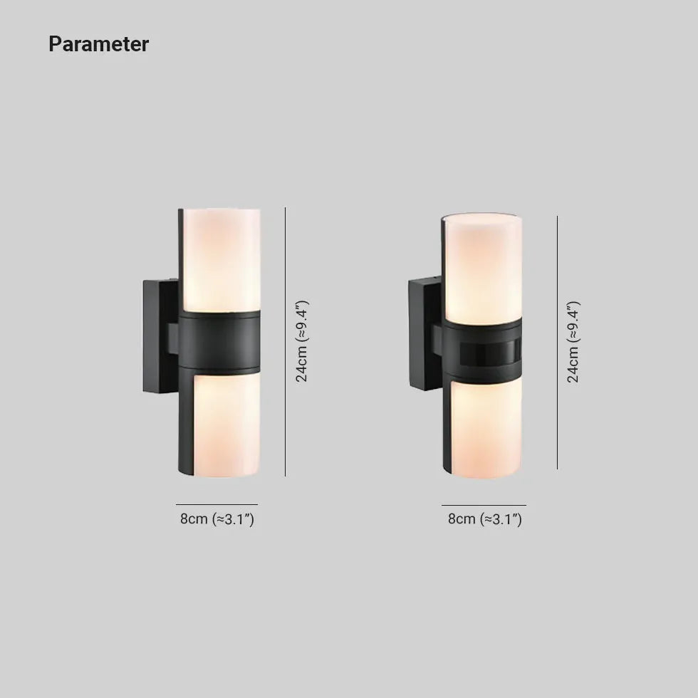 Rotatable Cylinder Outdoor Up and Down Wall Lights