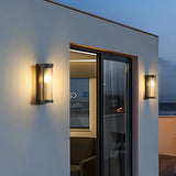 Striped Column Glass Outdoor Wall Lights