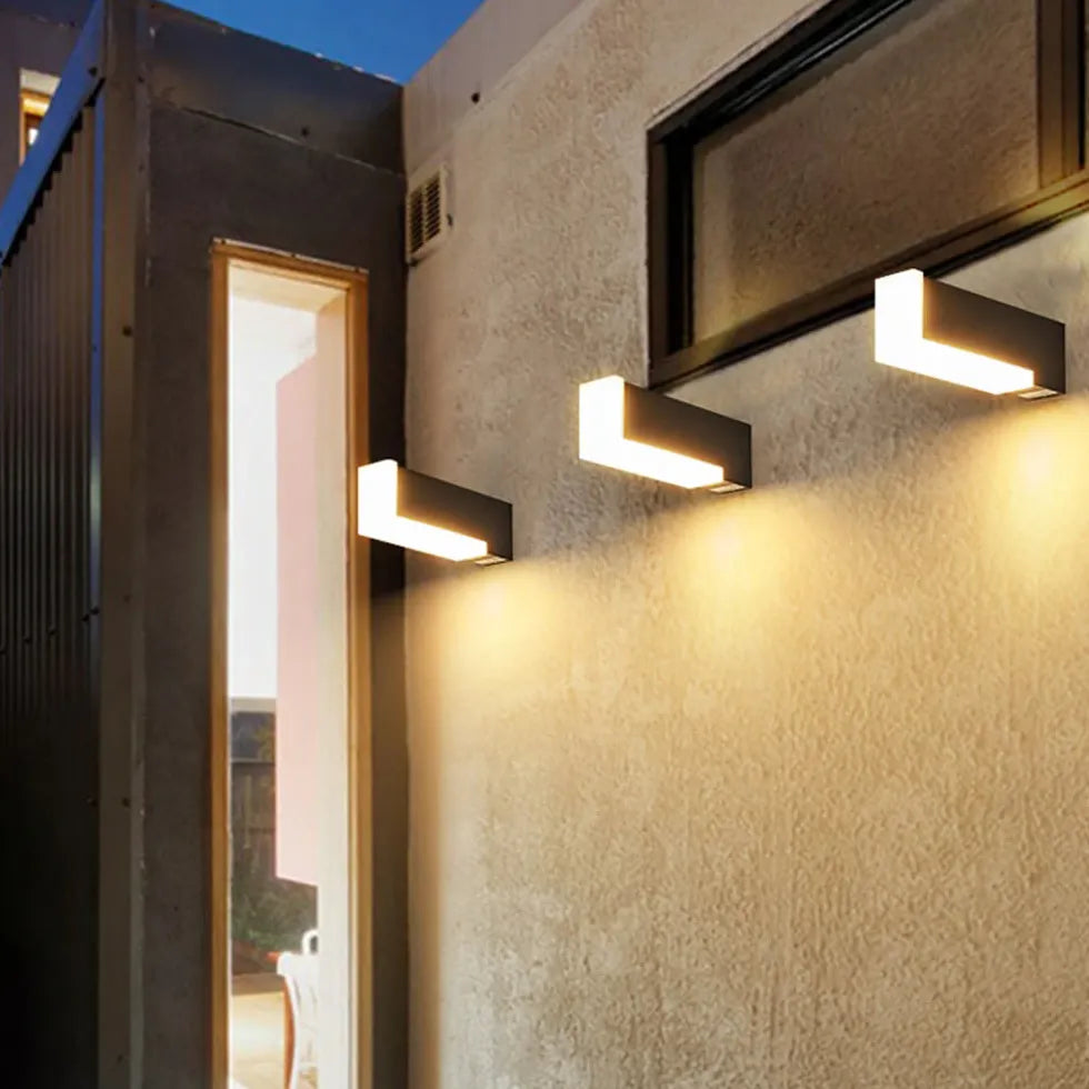 L shaped Modern Outdoor Wall Lights