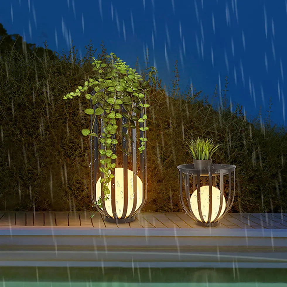 Spherical Iron Lantern Outdoor Floor lamps