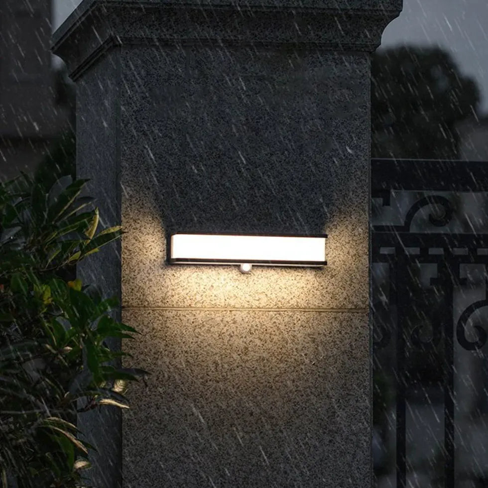 Square Motion Sensor Outdoor Wall Light