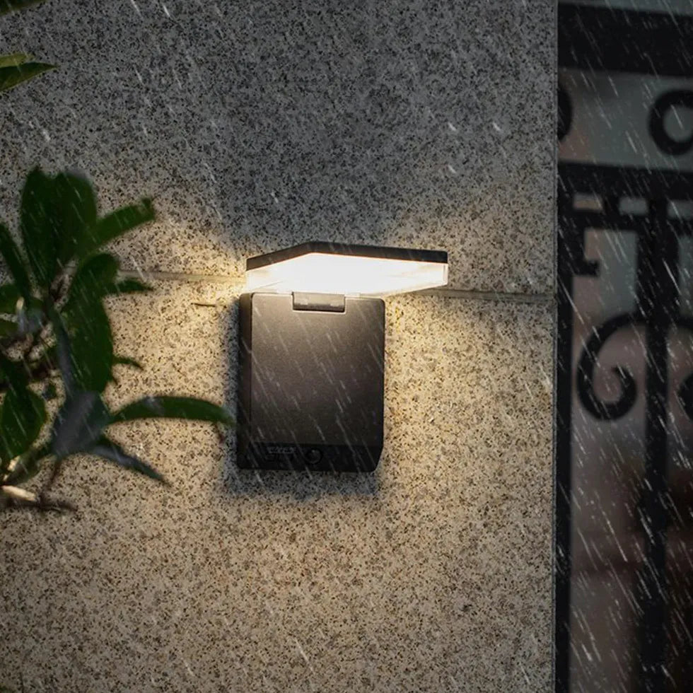 Folding Sensor Black Led Outdoor Wall Lights