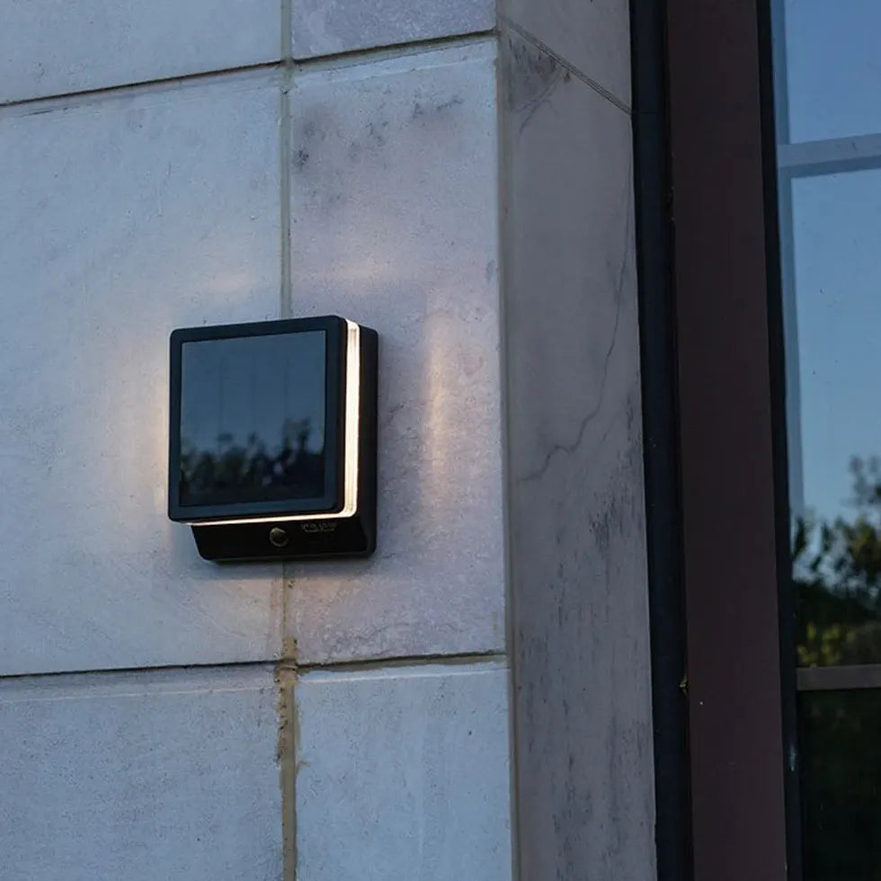 Folding Sensor Black Led Outdoor Wall Lights