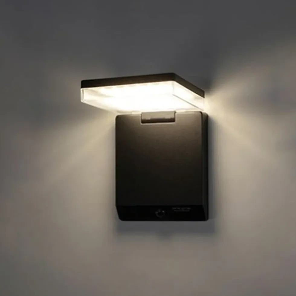 Folding Sensor Black Led Outdoor Wall Lights