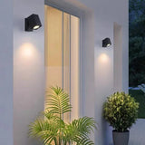 Rotating Cube-Shaped Outdoor Wall Lamp