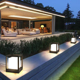 Cube Modern Outdoor Pillar Lights