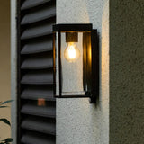 Outdoor Lantern Wall Light Black Solar