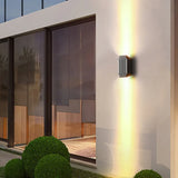 geometric shapes outdoor up and down wall lights