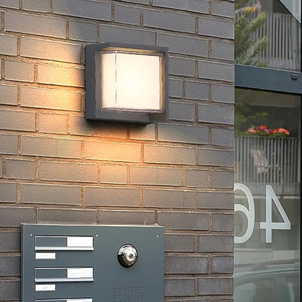 Minimalist Geometry Black Led Outdoor Wall Lights