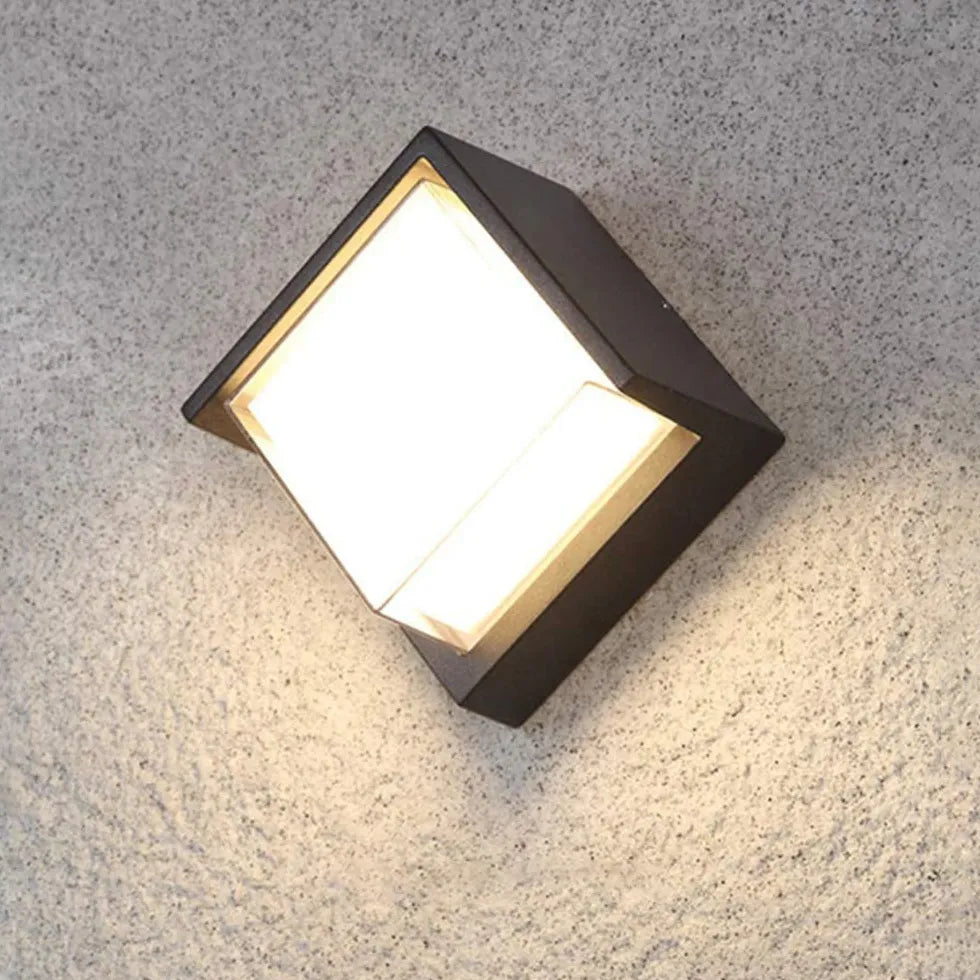 outdoor square wall lights black