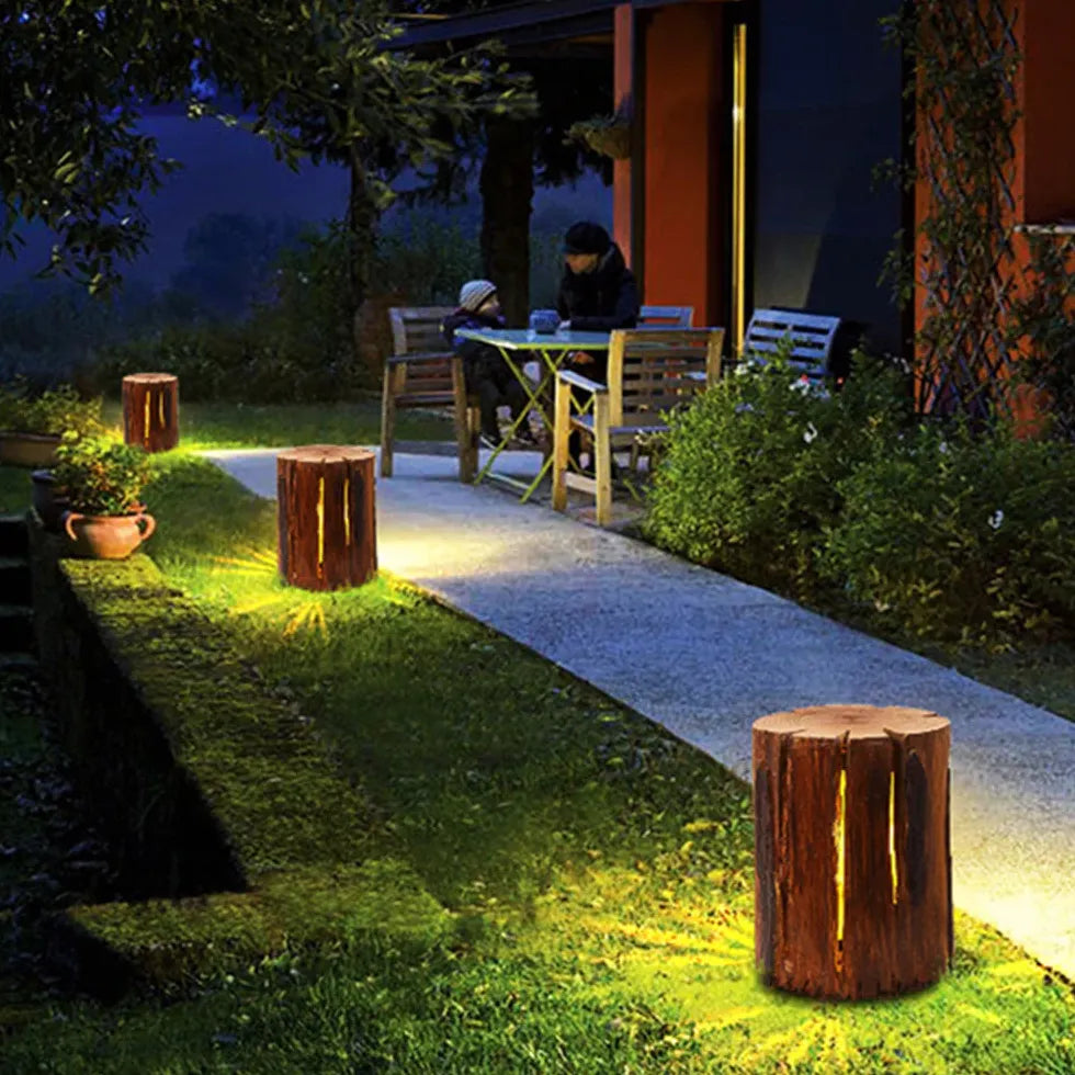 Rustic Wooden Outdoor Floor lamps