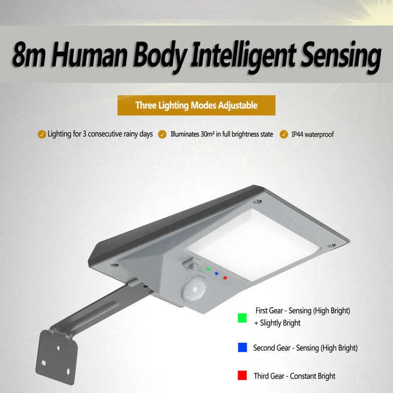 Sensing Solar LED Outdoor Wall Light