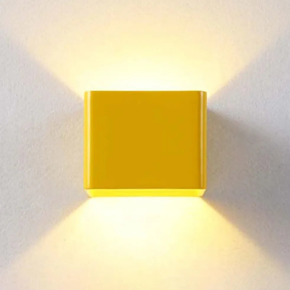 yellow wall light up and down led