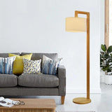 Oval Shaped Soft Light Wooden Floor Lamp