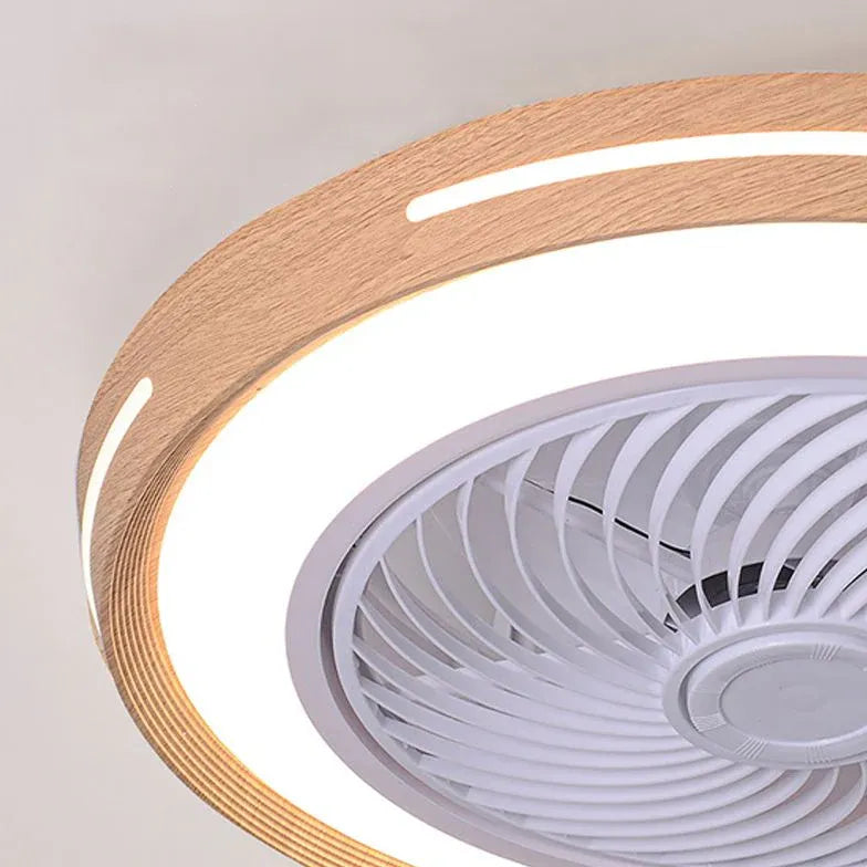 Mute Modern Wooden Ceiling Fan with Light