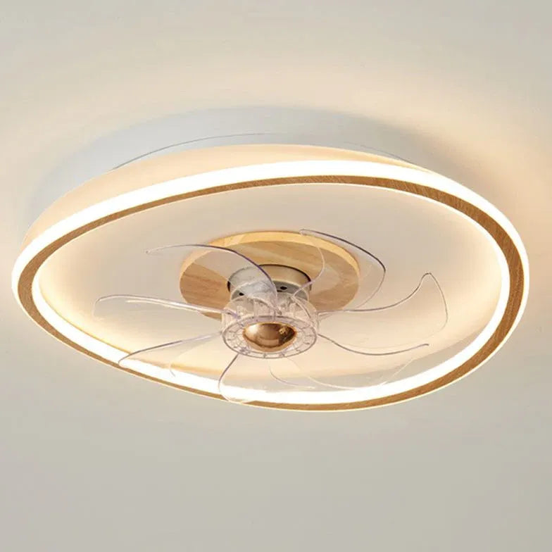 Ring Warm-Toned Invisible Ceiling Fan with Light