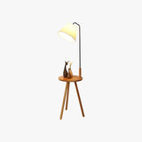 Cone-Shaped Tripod Floor Lamp with Desk Lamp