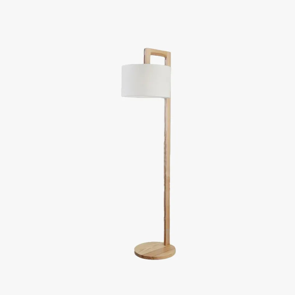 Oval Shaped Soft Light Wooden Floor Lamp