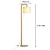 Oval Shaped Soft Light Wooden Floor Lamp