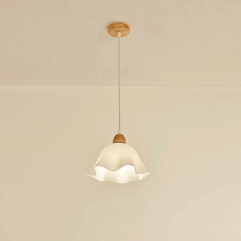 Curved Umbrella Kitchen White Pendant Light