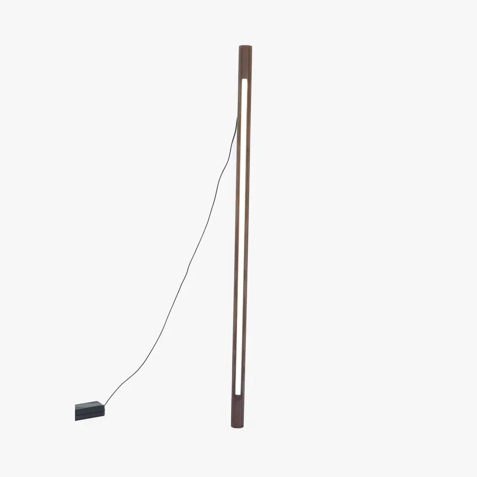 Long Wooden Corner Floor Lamp