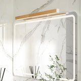 Minimalist Linear Wooden Led Mirror Lights