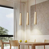 Hanging Stone Vintage Wooden Pendant Light