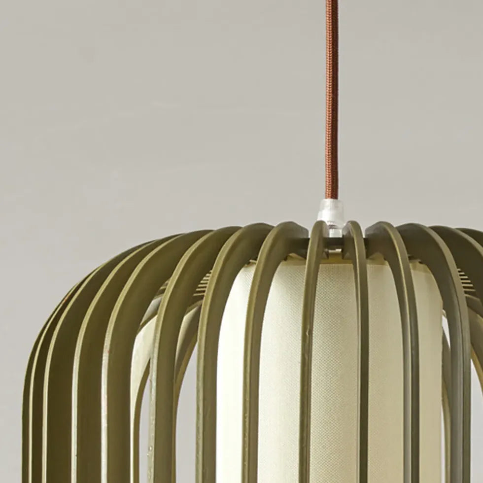 Hollow Green Kitchen Wooden Pendant Light