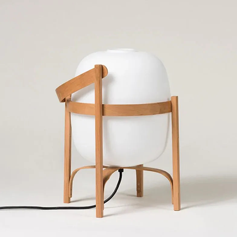 Portable White Lantern with Rounded Design