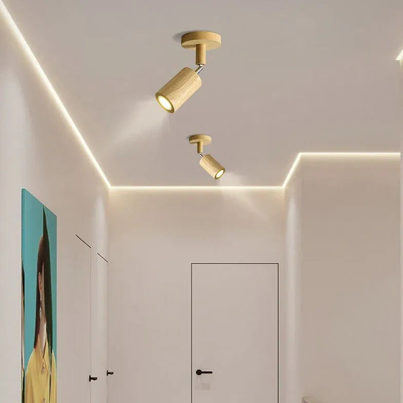 Transferable Wooden Flush Ceiling Lights