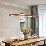 Slender Cylinder Kitchen Wooden Pendant Light