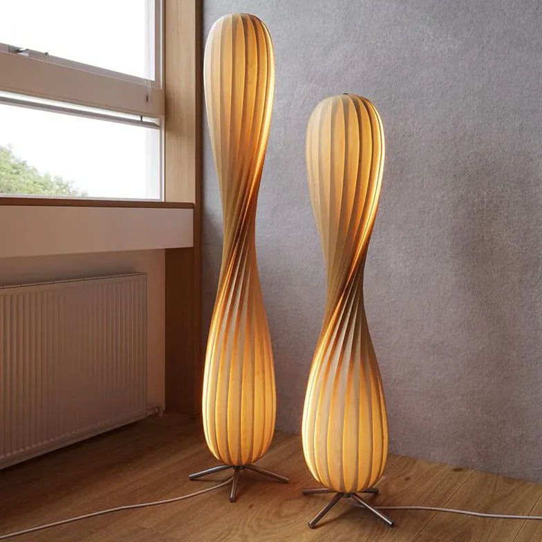 Streamlined Twisted Gradient Floor Lamp