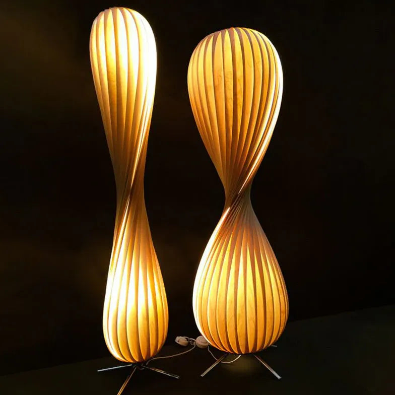 Streamlined Twisted Gradient Floor Lamp