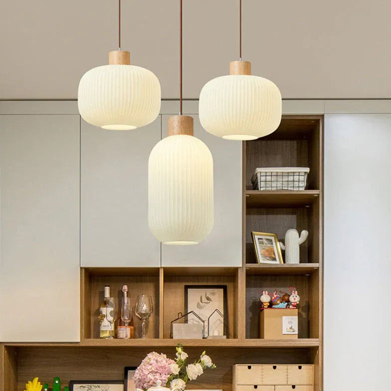 Single Head Oval Bedroom White Pendant Light