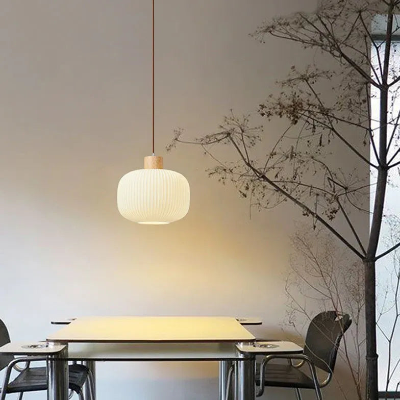 Single Head Oval Bedroom White Pendant Light