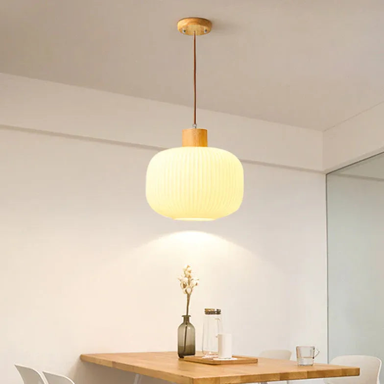 Single Head Oval Bedroom White Pendant Light