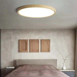 Natural Bedroom Wooden Flush Ceiling Lights