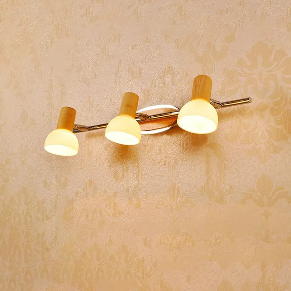 Natural Style Spot Wooden Wall Lights