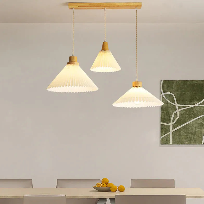 Umbrella Fold Kitchen Wooden Pendant Light