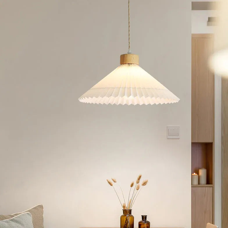 Umbrella Fold Kitchen Wooden Pendant Light